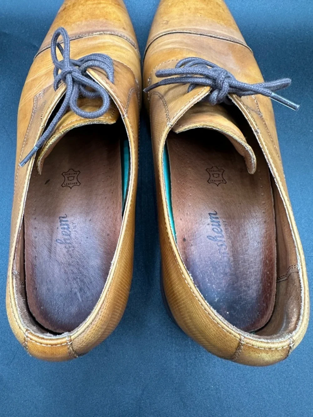 Florsheim POSTINO Cap Toe Oxford Dress Shoe 11D Cognac